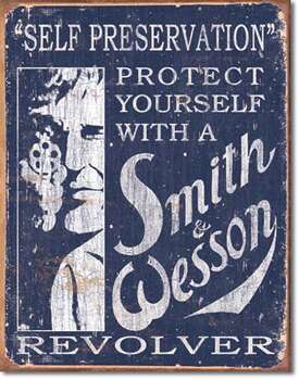 SMITH & WESSON PLÅTSKYLT 40,5x31,5cm