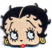 BETTY BOOP TYGMÄRKE 60x50mm