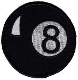 EIGHTBALL TYGMÄRKE 77mm