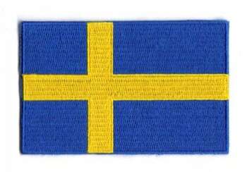 SVERIGE TYGMÄRKE 90x58mm