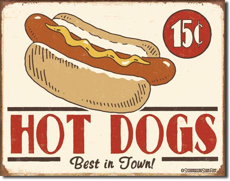 HOT DOGS Skylt