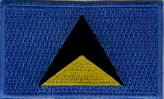 SAINT LUCIA TYGMÄRKE 65x38mm