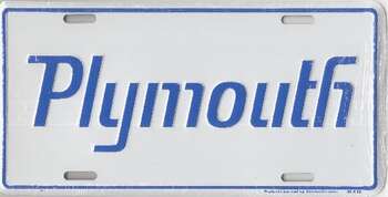 PLYMOUTH PLÅTSKYLT 30x15cm