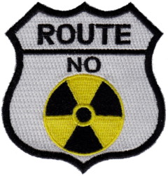 ROUTE NO RADIATION TYGMÄRKE 77x73mm