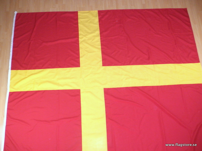 SKÅNE SYDD FLAGGA PREMINUM 240X200CM FÖR FLAGGSTÅNG 10 METER