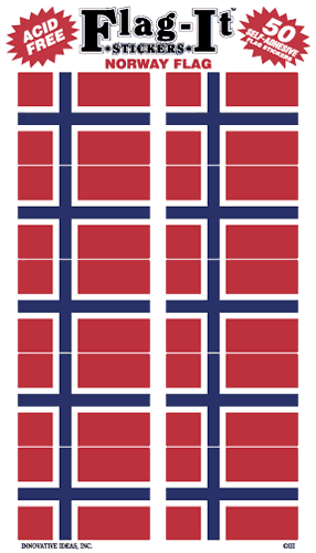 NORGE STICKERS I PAPPER 50ST 38X25MM