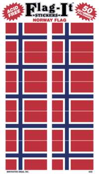 NORGE STICKERS I PAPPER 50ST 38X25MM