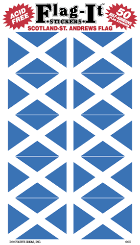 SKOTTLAND ST. ANDREWS STICKERS I PAPPER 50ST 38X25MM