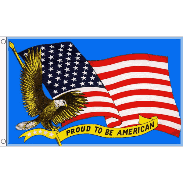 PROUD TO BE AMERICAN FLAGGA 150X90CM