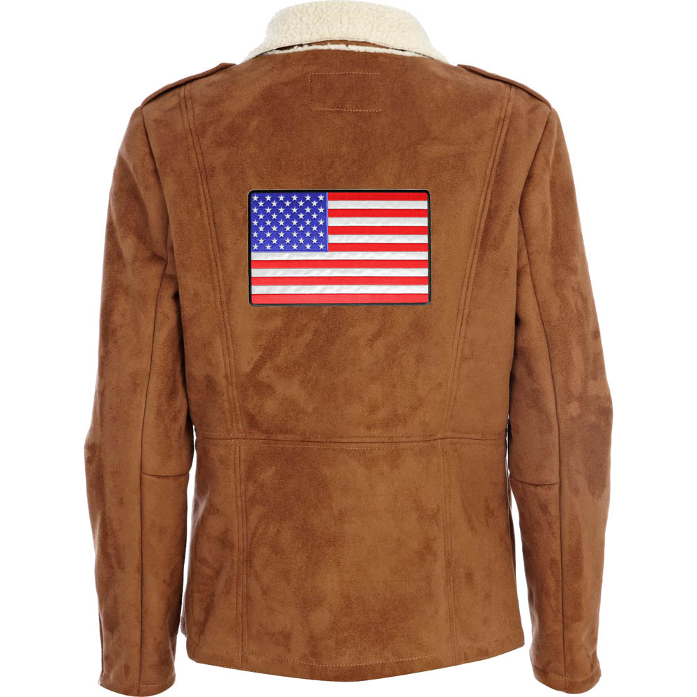 USA RYGGMÄRKE MED REFLEXTRÅD 255x160mm
