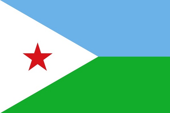 DJIBOUTI FLAGGA 90X60CM