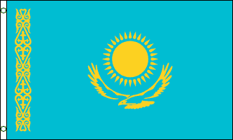 KAZAKSTAN FLAGGA 90X60CM