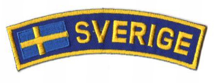 SVERIGE TYGMÄRKE 100x23mm