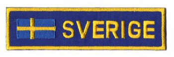 SVERIGE TYGMÄRKE 100x27mm
