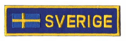 SVERIGE TYGMÄRKE 100x27mm