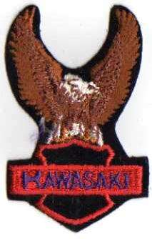 KAWASAKI TYGMÄRKE 84X54mm