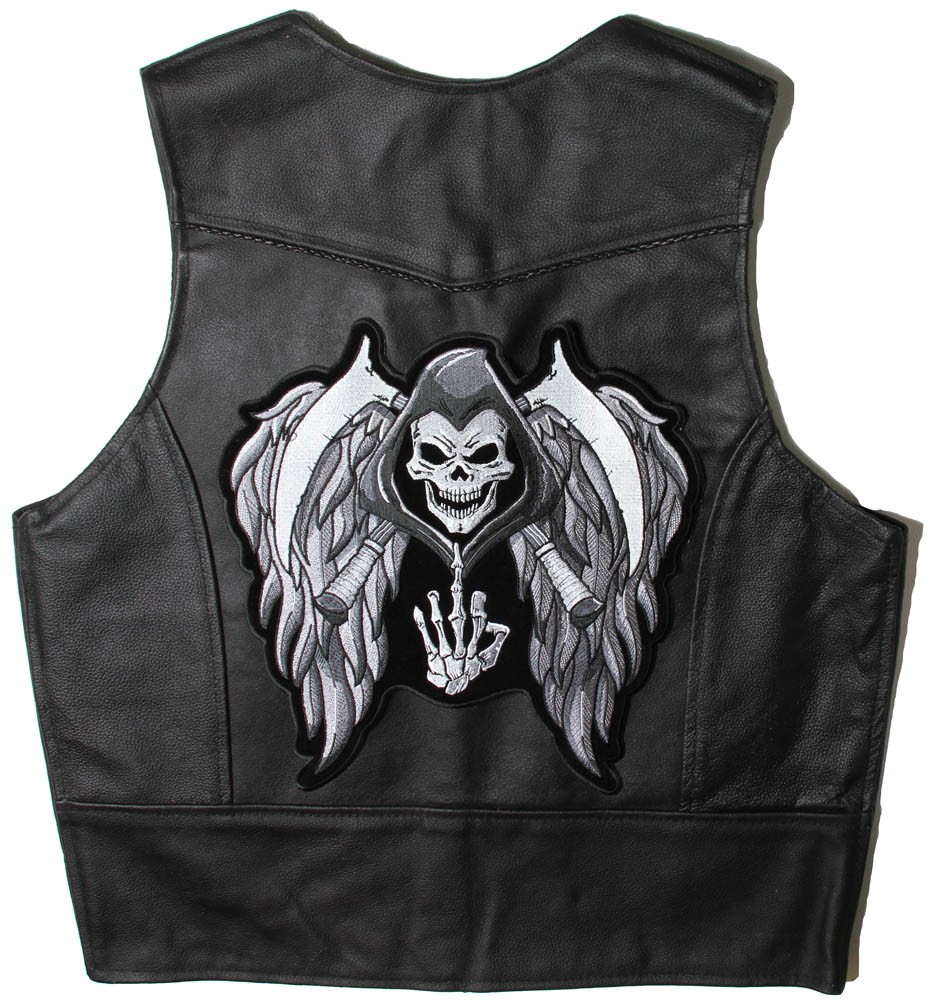 LIEMANNEN MED VINGAR RYGGMÄRKE THE REAPER 305x295mm