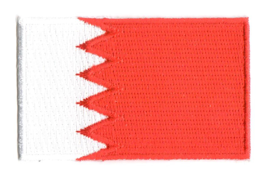 BAHRAIN TYGMÄRKE 65x38mm