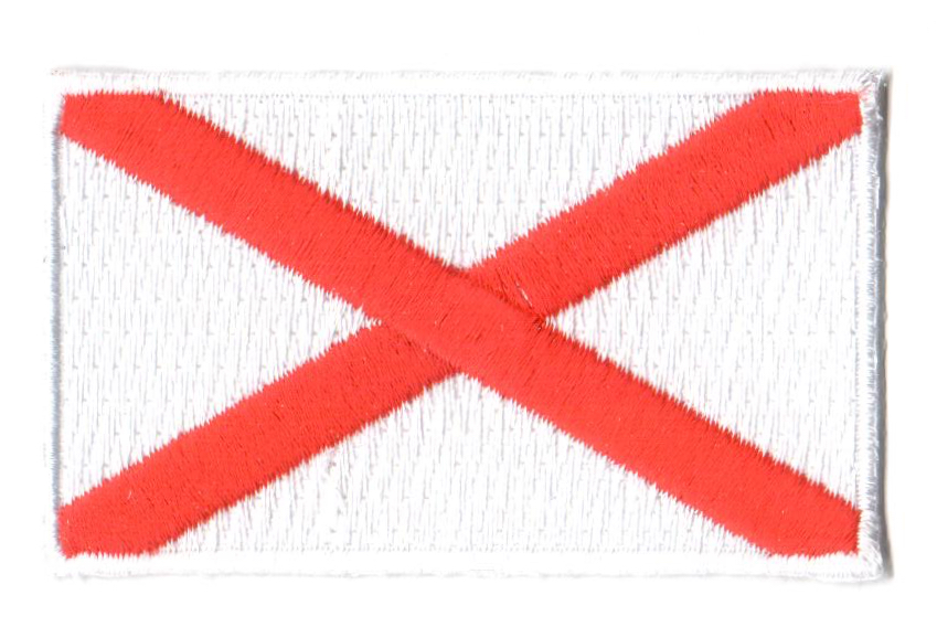 SAINT PATRICK'S SALTIRE TYGMÄRKE 65x38mm