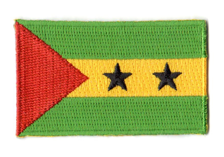 SAO TOMÉ OCH PRINCIPE TYGMÄRKE 65x38mm