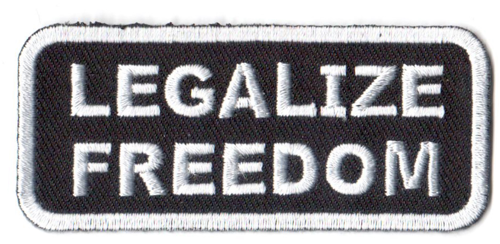 Legalize Freedom Tygmärke 76x33mm