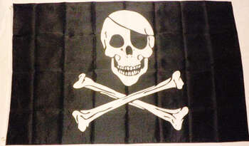 DÖSKALLEFLAGGA 150X90CM