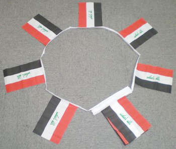 IRAK FLAGGSPEL 6 METER LÅNGT MED 20 FLAGGOR