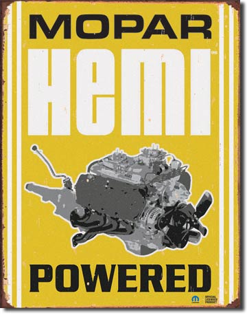 MOPAR HEMI POWERED PLÅTSKYLT 40,5x31,5cm