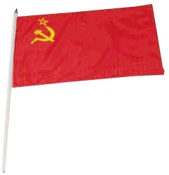 SOVJETUNIONEN-USSR-CCCP HANDFLAGGA 45X30CM