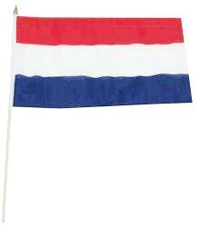 NEDERLÄNDERNA HANDFLAGGA 45X30CM