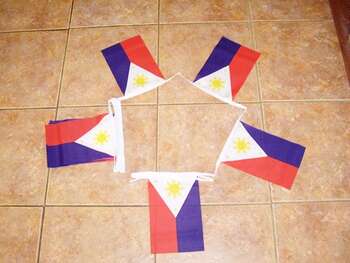 FILIPPINERNA FLAGGSPEL 6 METER LÅNGT MED 20 FLAGGOR