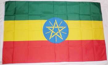 ETIOPIEN FLAGGA 150X90CM PENTAGRAM