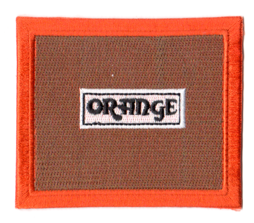 Orange tygmärke - patch 90x76mm