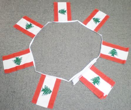 LIBANON FLAGGSPEL 6 METER LÅNGT MED 20 FLAGGOR