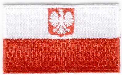 POLEN TYGMÄRKE MED VAPNET 65x38mm