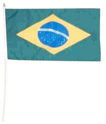 BRASILIEN HANDFLAGGA 45X30CM