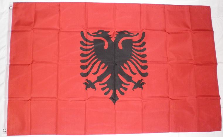 ALBANIEN FLAGGA 240X150CM *Läs beskrivningen*