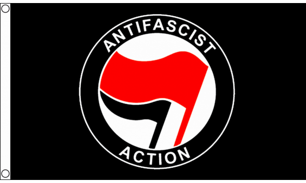 ANTIFASCIST AFA FLAGGA 240X150CM *Läs beskrivningen*