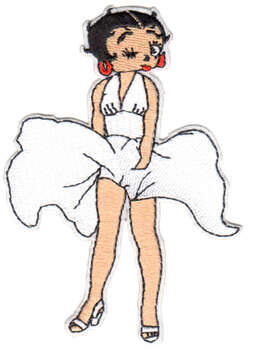 BETTY BOOP TYGMÄRKE 100x72mm