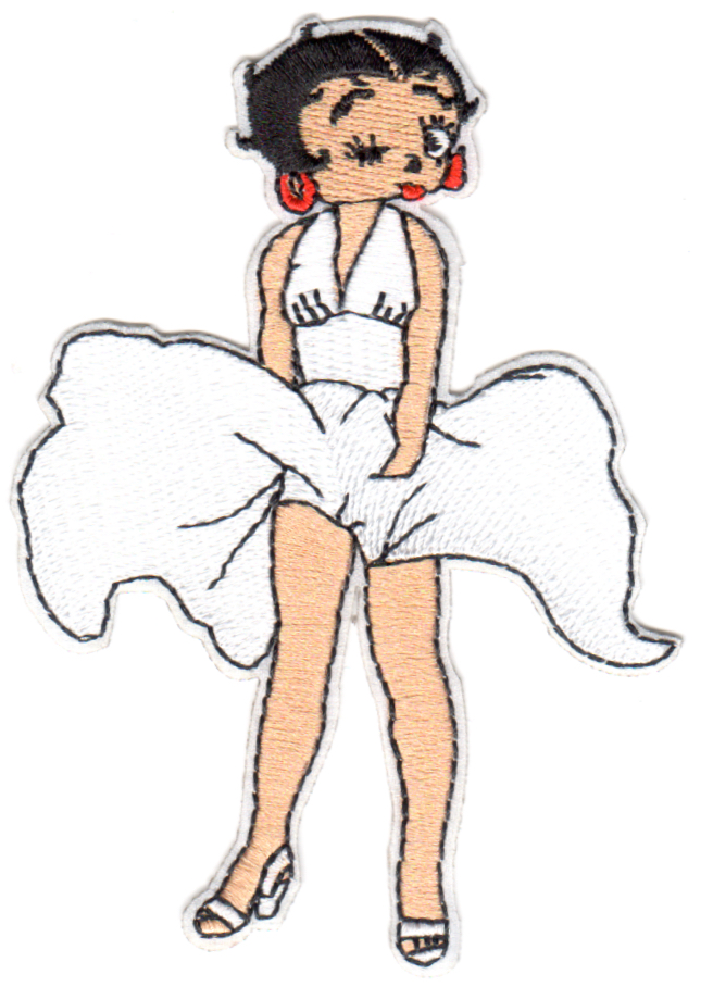 BETTY BOOP TYGMÄRKE 100x72mm