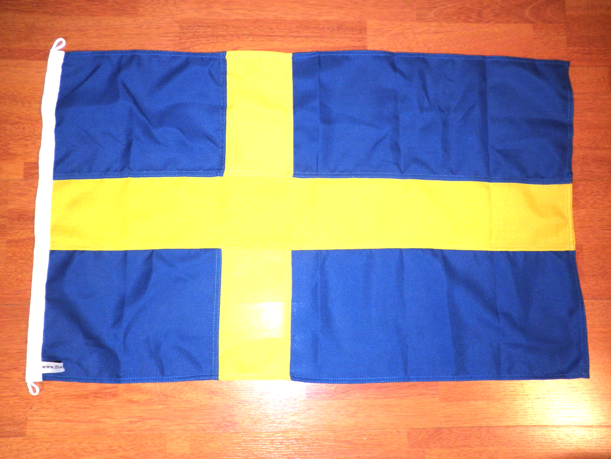 SVERIGE SYDD FLAGGA LÄMPLIG SOM BÅTFLAGGA/FASADFLAGGA PREMINUM 90X56CM