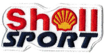 SHELL SPORT TYGMÄRKE 75x35mm