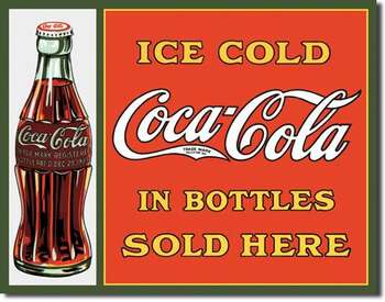 COCA-COLA PLÅTSKYLT 40,5x31,5cm