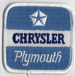 CHRYSLER/PLYMOUTH TYGMÄRKE 68x68mm