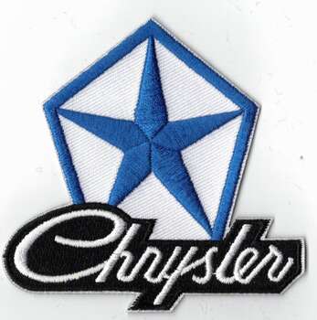 CHRYSLER TYGMÄRKE 82X80mm