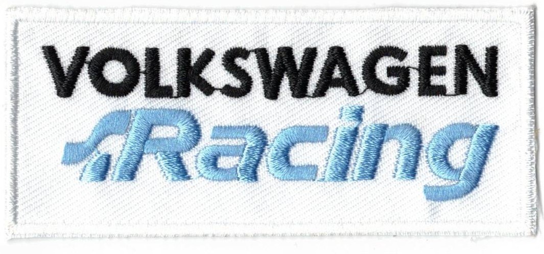 VOLKSWAGEN RACING TYGMÄRKE 88X38mm