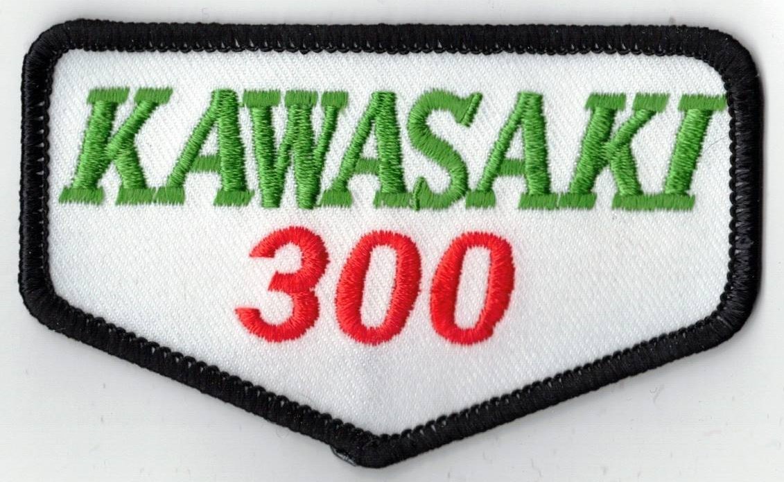 KAWASAKI 300 TYGMÄRKE ca90x54mm