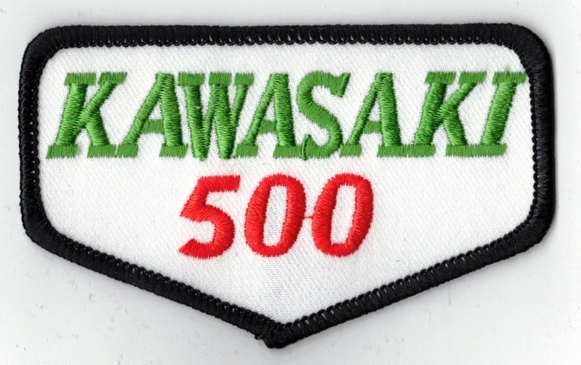 KAWASAKI 500 TYGMÄRKE ca90x54mm