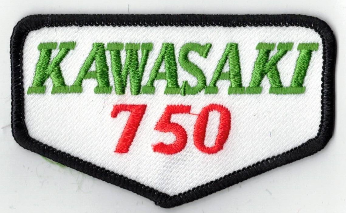 KAWASAKI 750 TYGMÄRKE ca90x54mm