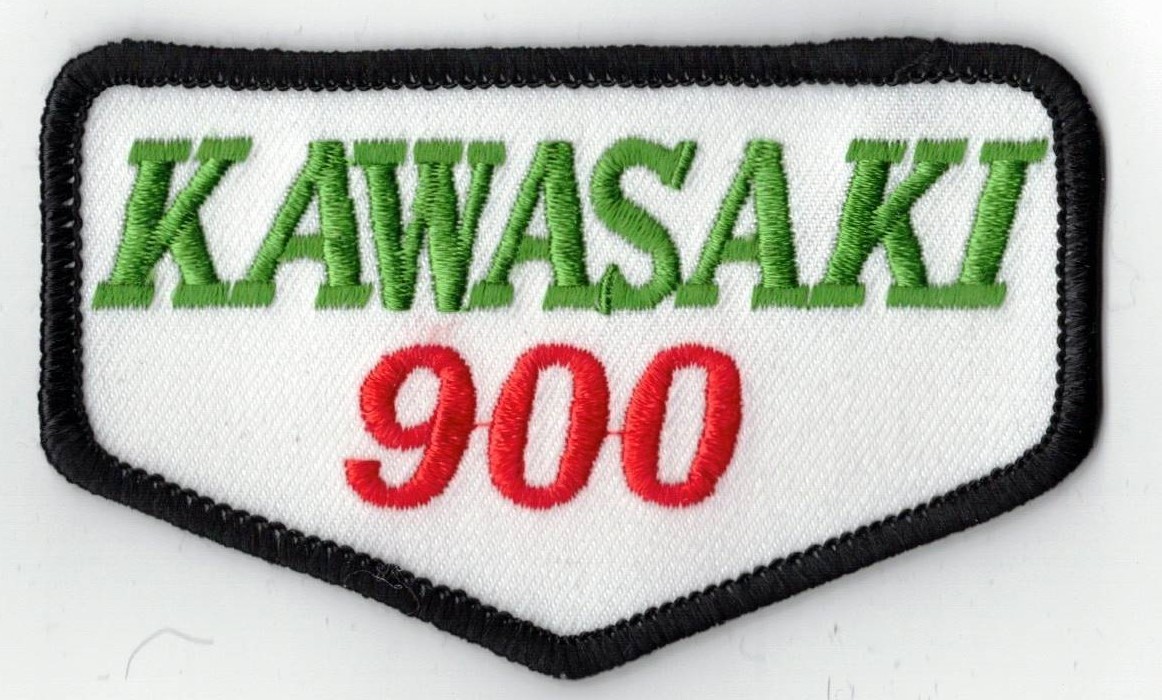 KAWASAKI 900 TYGMÄRKE ca90x54mm